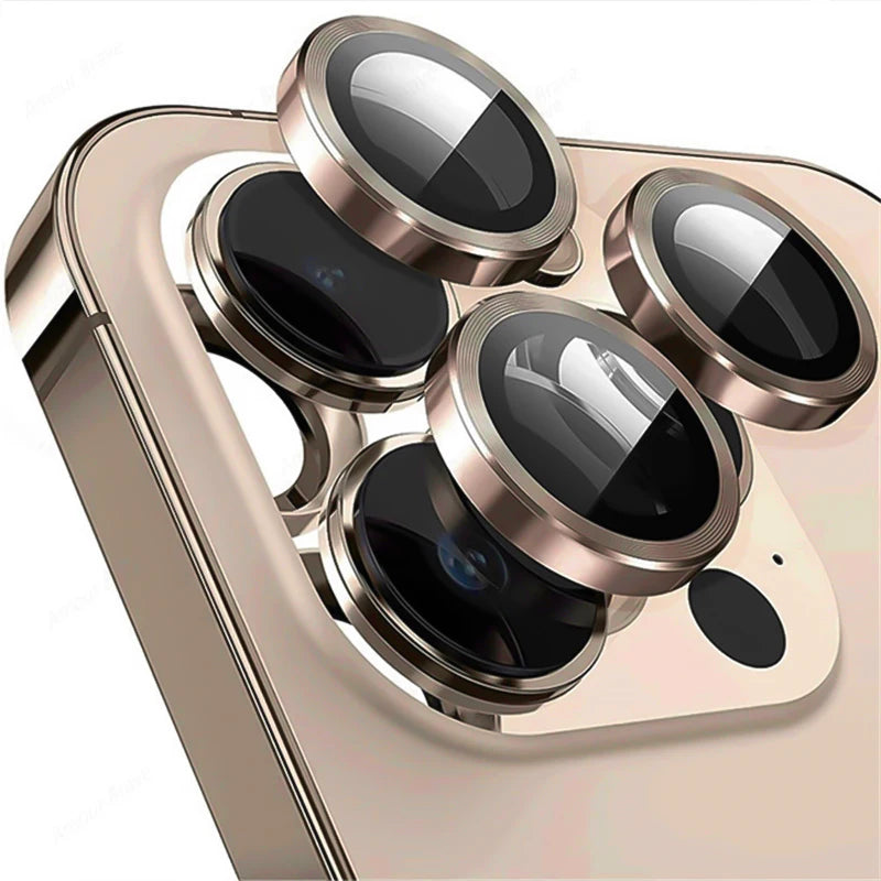 Metal Camera Lens Protector for iPhone – Tempered Glass | iPhone 12-17 Pro Max | 10 Colors