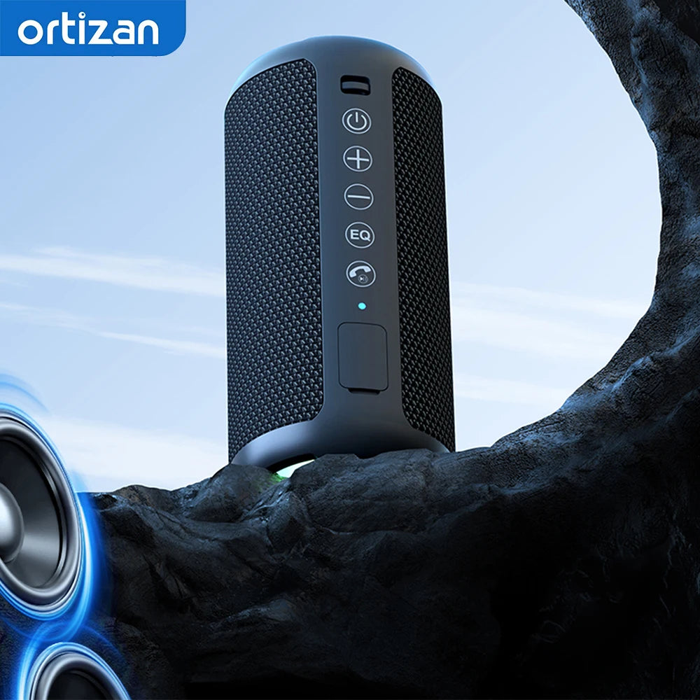 Ortizan Bluetooth Speaker – IPX7 Waterproof, 30Hr Playtime, LED Lights & 24W Stereo Sound