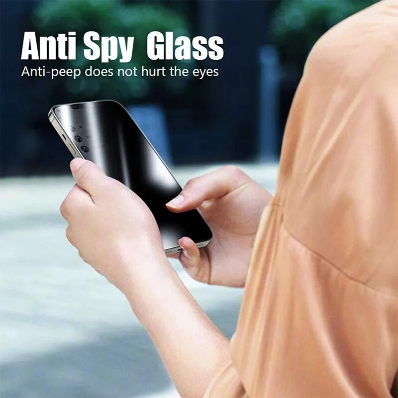 Privacy Screen Protector for iPhone – Anti-Spy Tempered Glass | iPhone 11-16 Pro Max | 4-Pack
