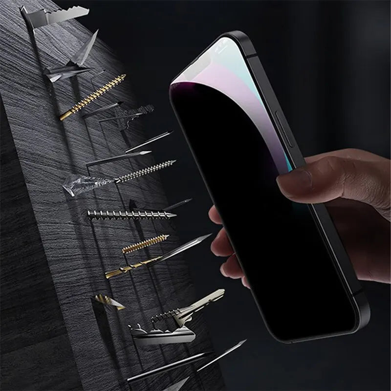 Privacy Screen Protector for iPhone – Anti-Spy Tempered Glass | iPhone 11-16 Pro Max | 4-Pack