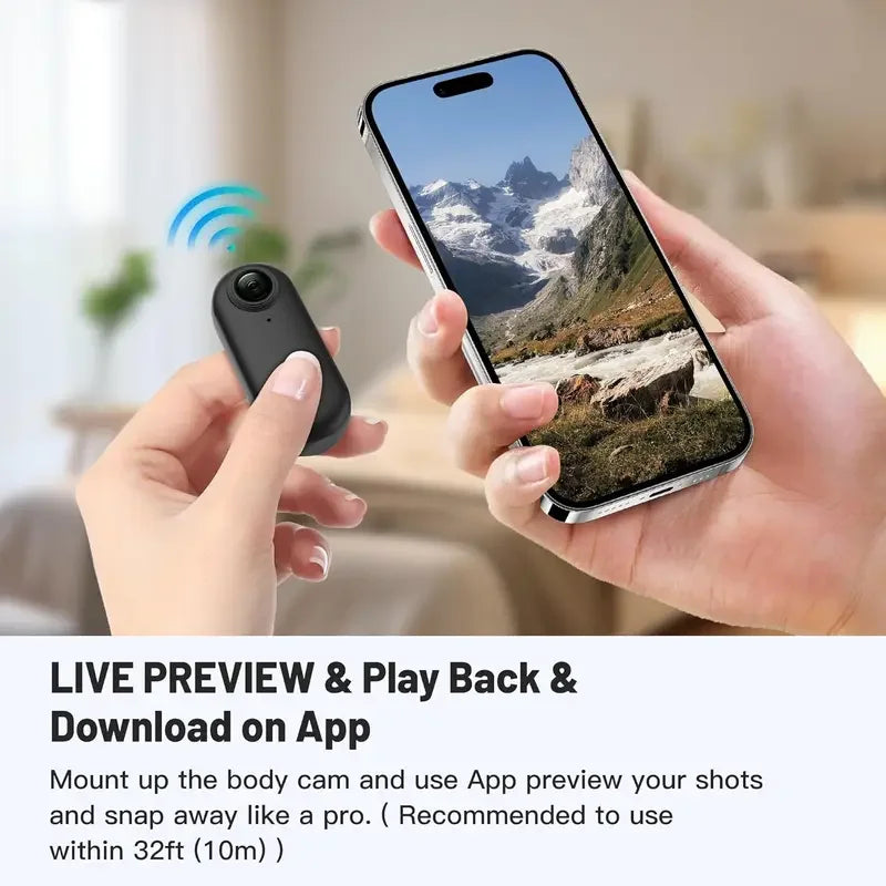 Mini Body Camera – Full HD 1080p, Wi-Fi, Night Vision & Wide Angle | NeoCharge