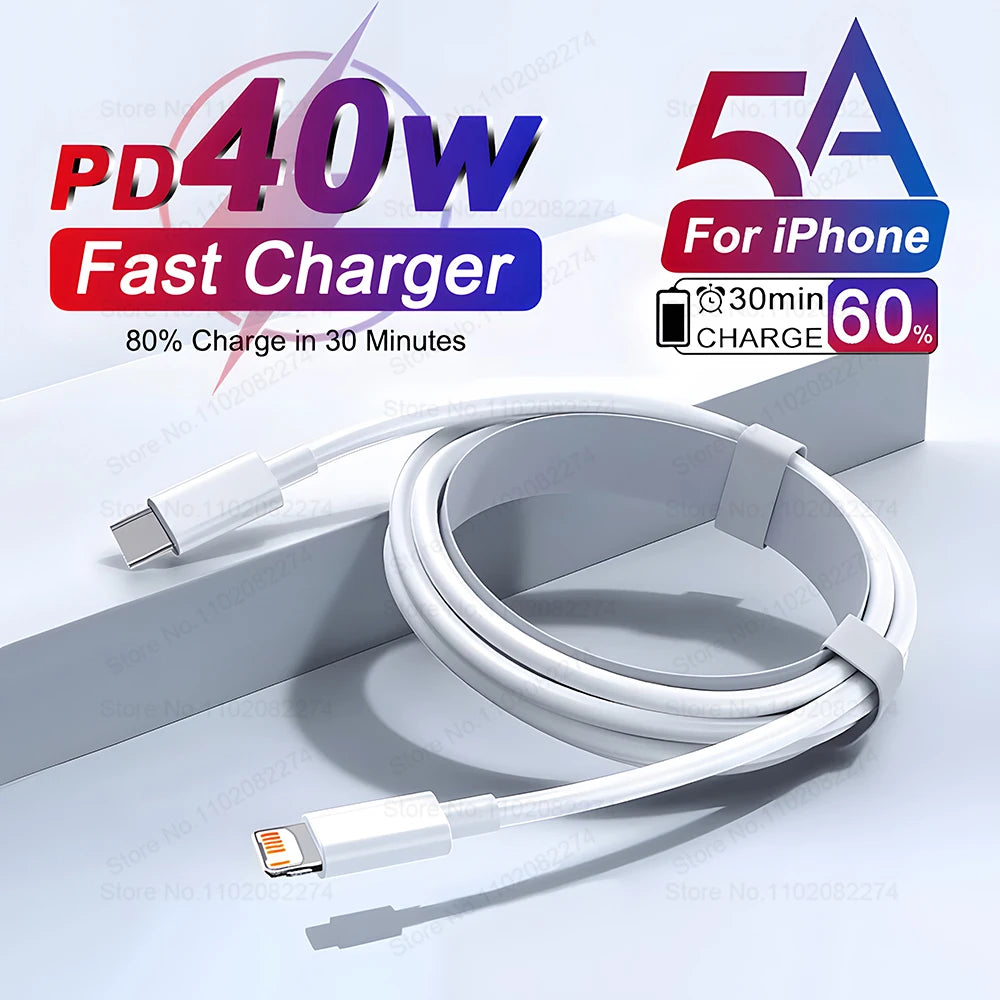 40W Fast Charging USB-C Cable – iPhone 15, 16 & USB-C Compatible | 0.25m, 1m, 2m