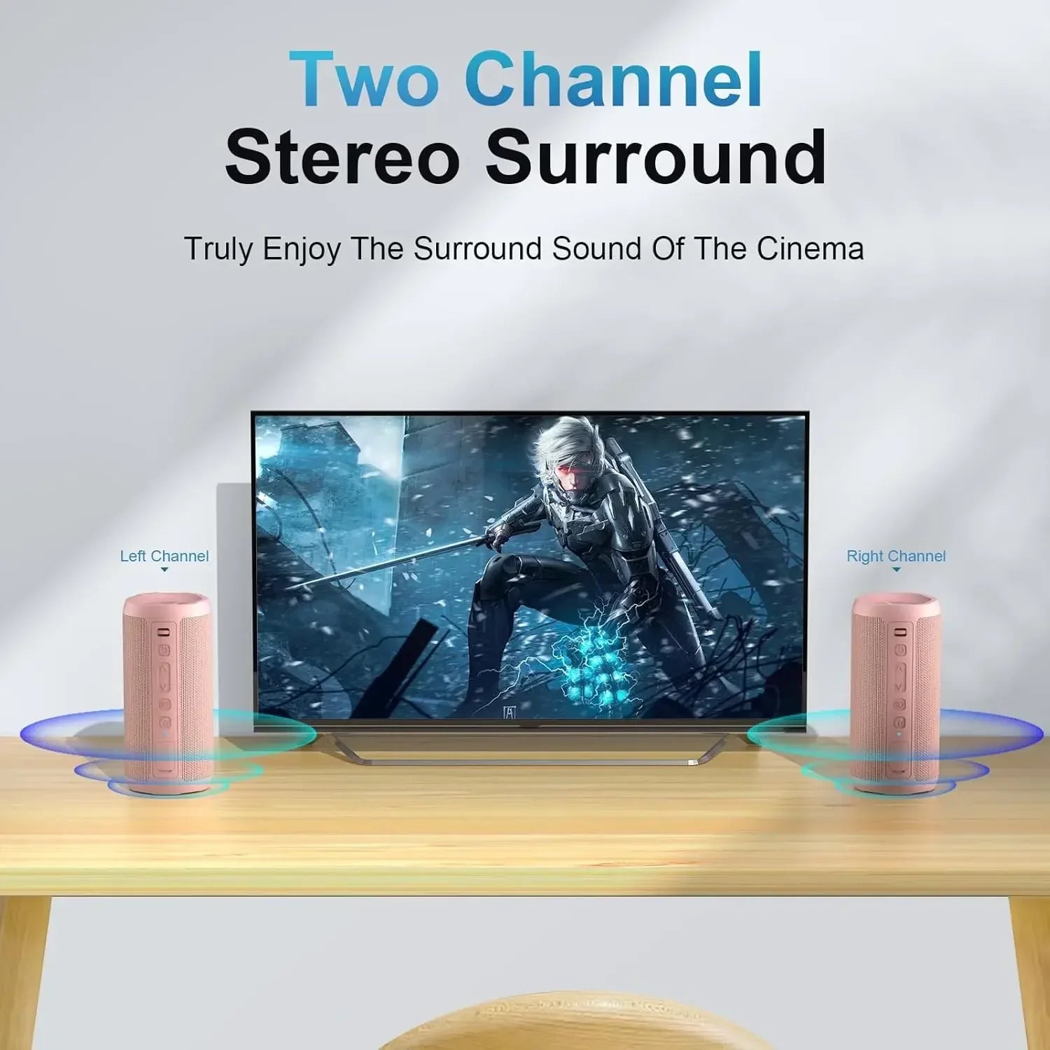 Ortizan Bluetooth Speaker – IPX7 Waterproof, 30Hr Playtime, LED Lights & 24W Stereo Sound