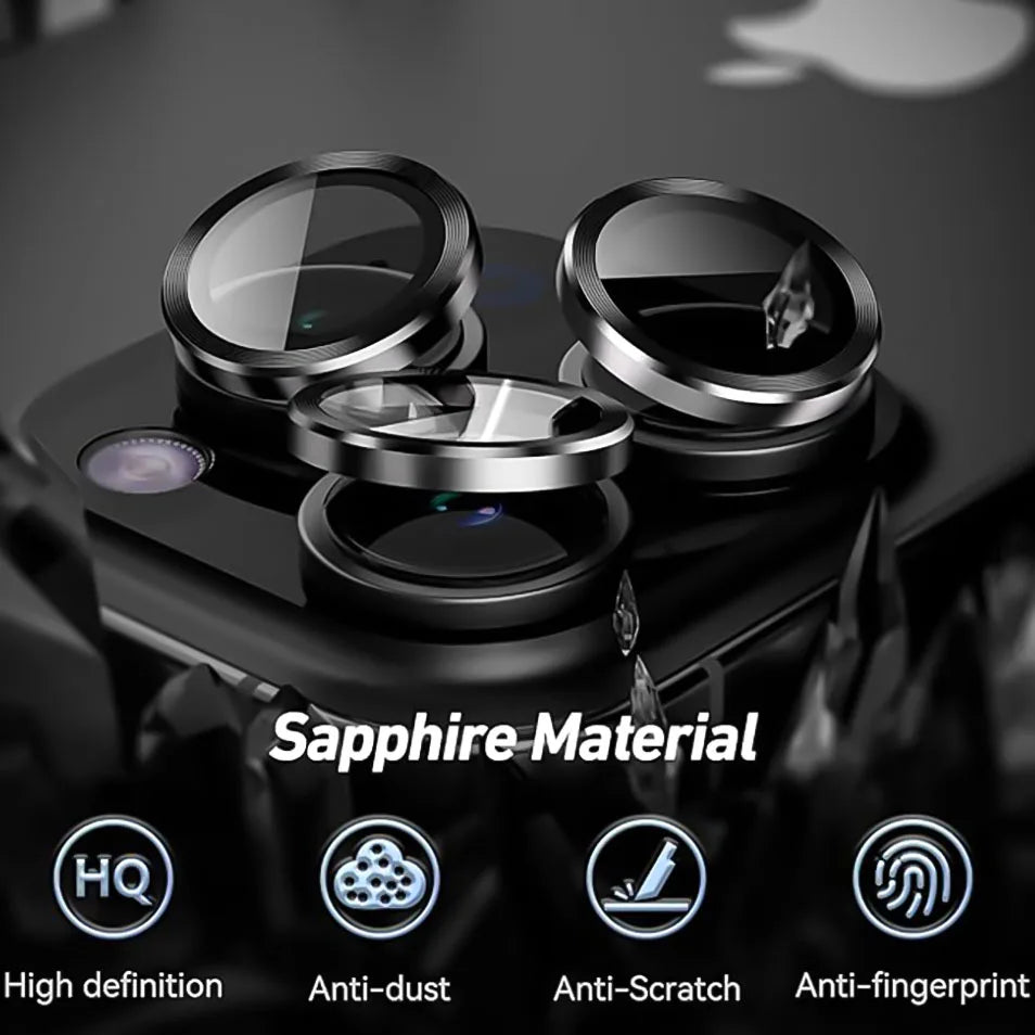 Metal Camera Lens Protector for iPhone – Tempered Glass | iPhone 12-17 Pro Max | 10 Colors