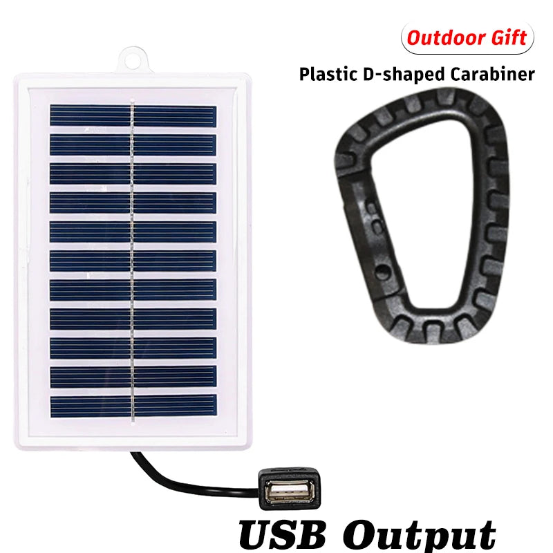 Portable Solar Charger – USB Output, LED Flashlight & Fan | Camping & Travel | NeoCharge