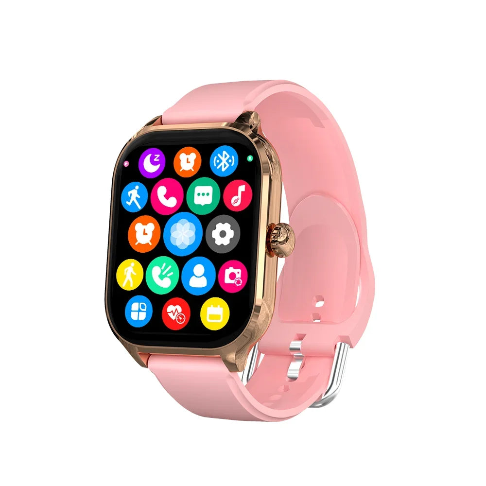 Smart Watch – 2.01" HD Touch Screen, Bluetooth Calls, Heart Rate & Fitness Tracker | Black, Silver, Pink