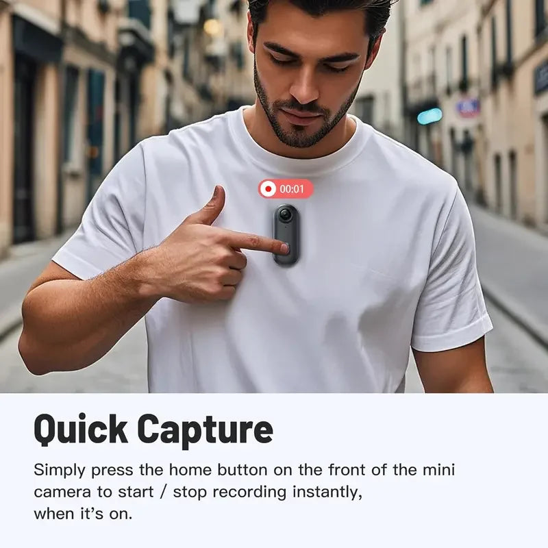 Mini Body Camera – Full HD 1080p, Wi-Fi, Night Vision & Wide Angle | NeoCharge