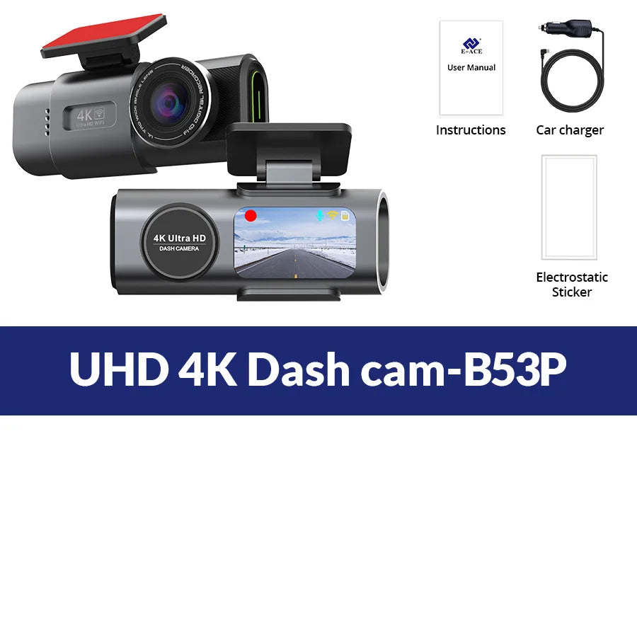 4K Dash Cam – Night Vision, Wi-Fi, GPS, Dual Lens & 24H Parking Monitor | NeoCharge