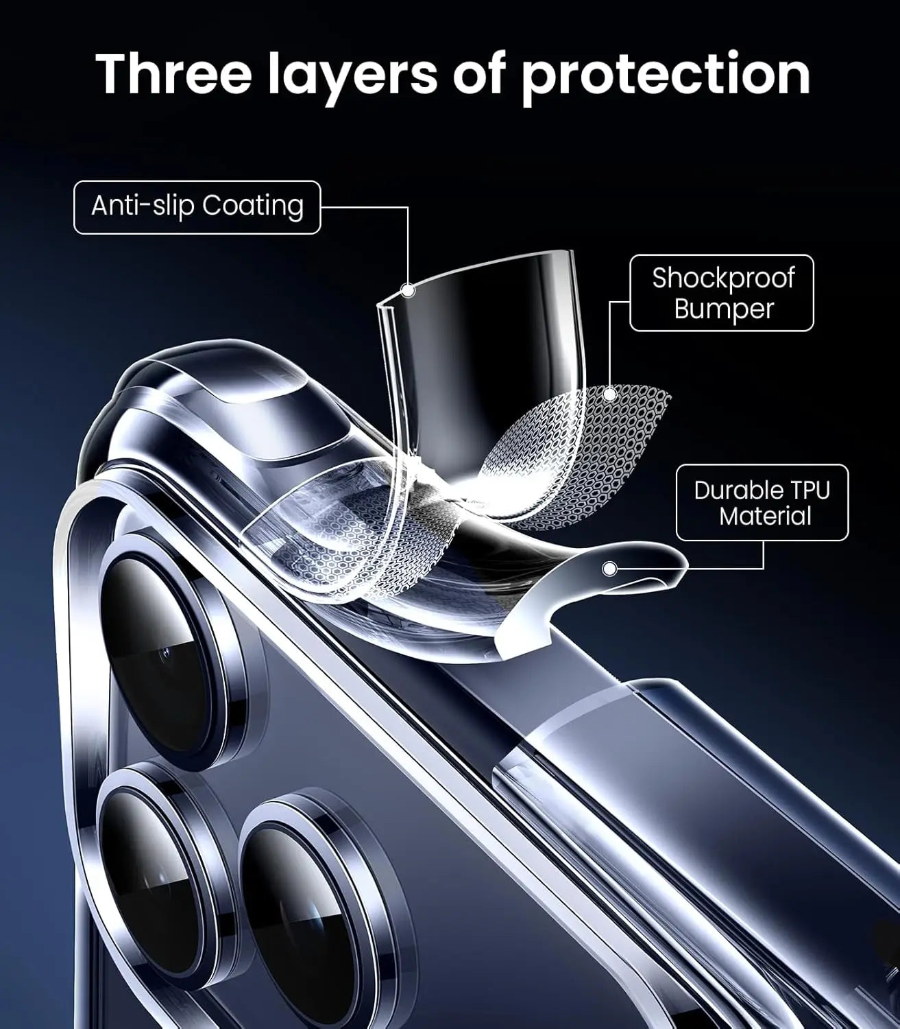 iPhone 17 Pro & Pro Max Clear Case – Drop Protection, Anti-Yellow, Shockproof Bumper