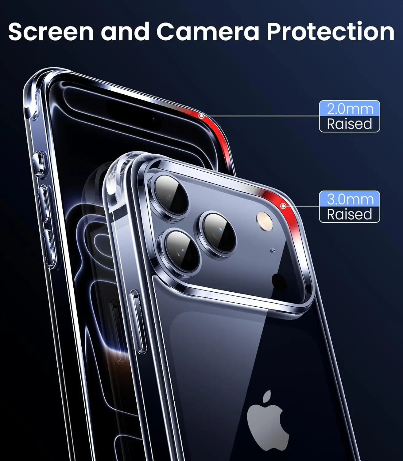 iPhone 17 Pro & Pro Max Clear Case – Drop Protection, Anti-Yellow, Shockproof Bumper