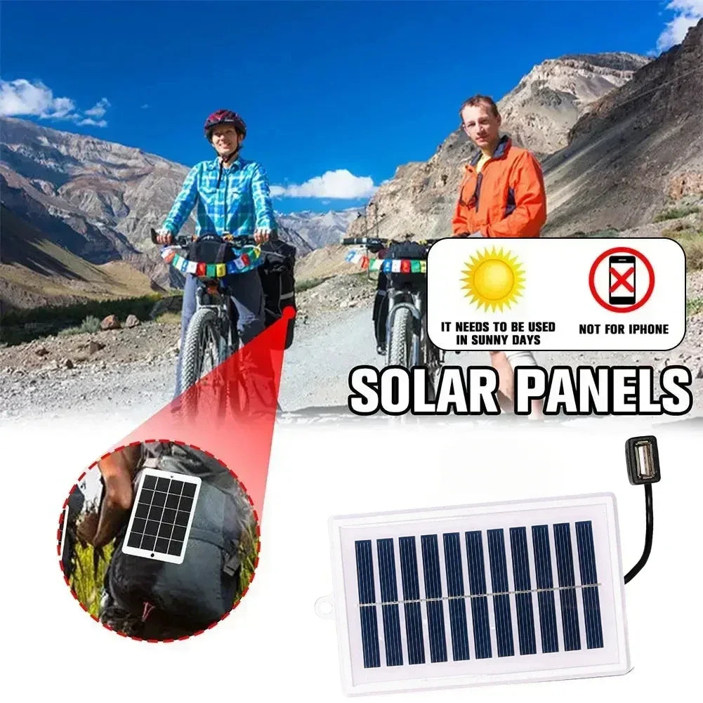 Portable Solar Charger – USB Output, LED Flashlight & Fan | Camping & Travel | NeoCharge