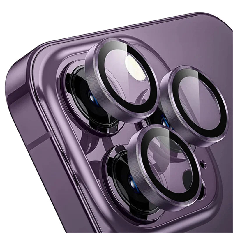 Metal Camera Lens Protector for iPhone – Tempered Glass | iPhone 12-17 Pro Max | 10 Colors