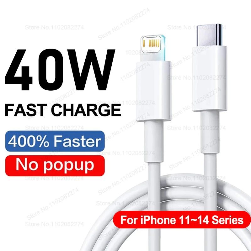 40W Fast Charging USB-C Cable – iPhone 15, 16 & USB-C Compatible | 0.25m, 1m, 2m