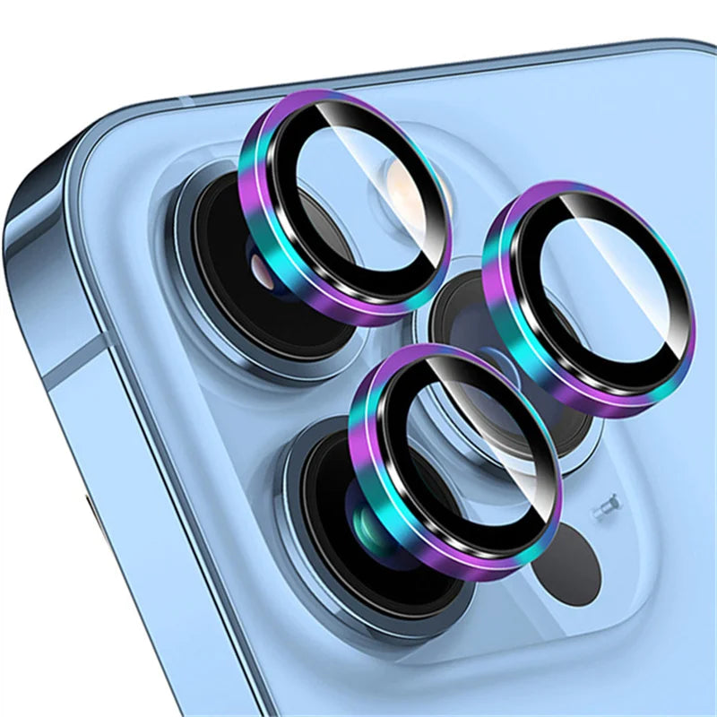 Metal Camera Lens Protector for iPhone – Tempered Glass | iPhone 12-17 Pro Max | 10 Colors